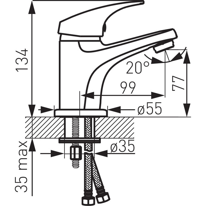 Смеситель для раковины Ferro One BFO2, фото 3