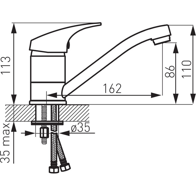 Змішувач для раковини Ferro One BFO2A, фото , изображение 4