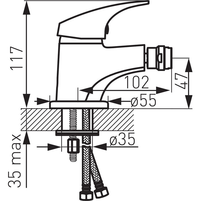 Змішувач для біде Ferro One BFO6, фото , изображение 3