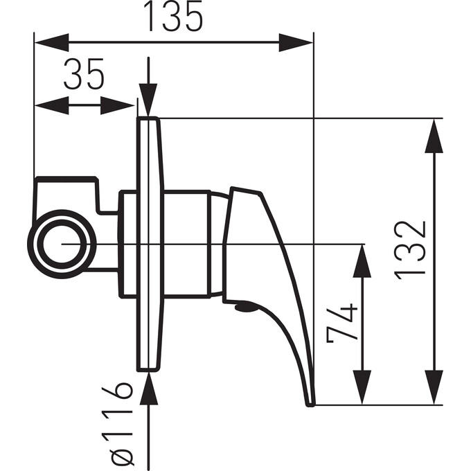 Змішувач для душу Ferro One BFO7PA, фото , изображение 3