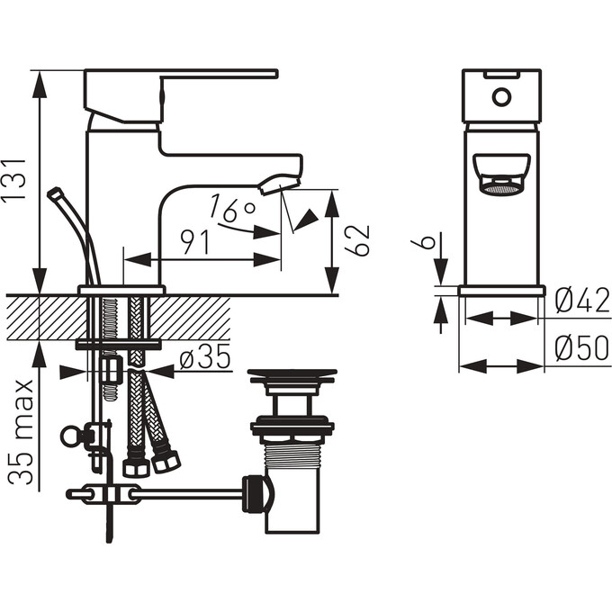 Змішувач для раковини Ferro Savio BSV2, фото , изображение 3