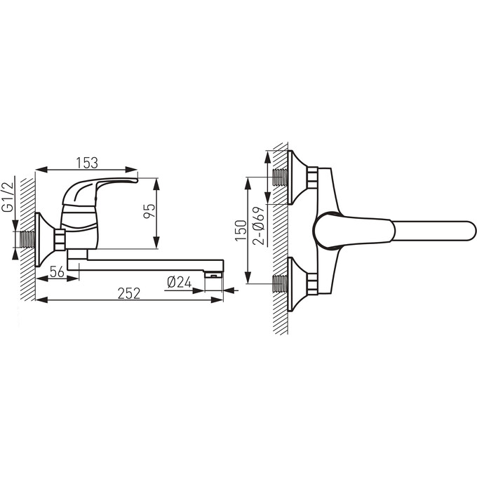 Змішувач для кухні Ferro Vasto Chrome BVA5, фото , изображение 2