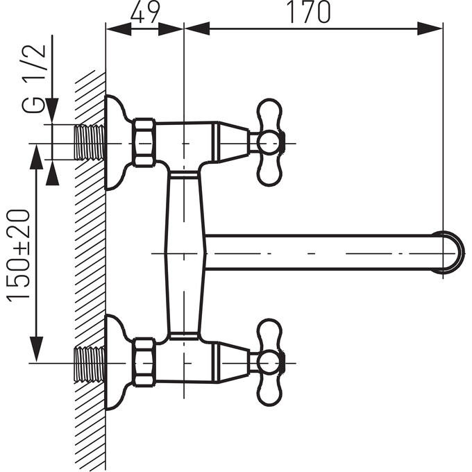 Змішувач для умивальника Ferro Retro New Chrome XD3, фото , изображение 3