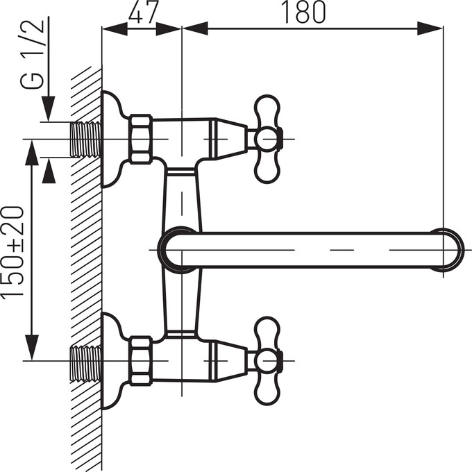 Змішувач для умивальника Ferro Retro Chrome XR3, фото , изображение 4