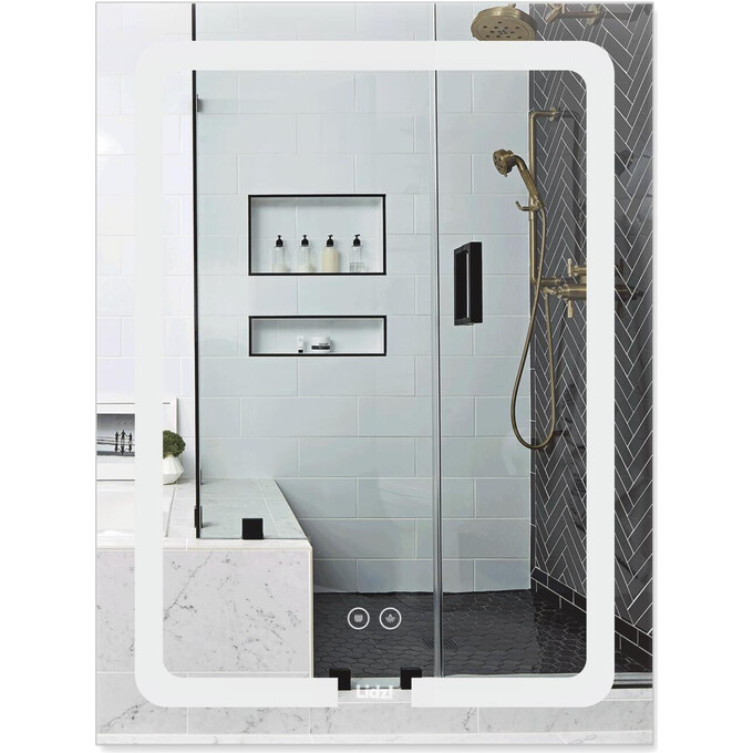 Зеркало с LED-подсветкой Lidz Kubis Touch LD78LF9376080 (с системой антизапотевания), фото 