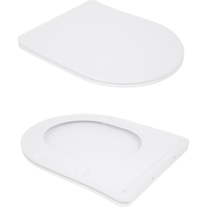 Безободковый подвесной унитаз Qtap Swan Ultra Quiet Rimless White Gloss QT16335180W (воронкообразный, с сиденьем), фото 4