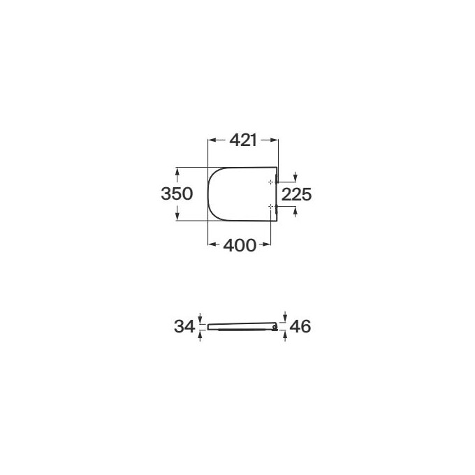 Сиденье для унитаза Roca Gap Compacto Square A80173200B (с микролифтом), фото 4
