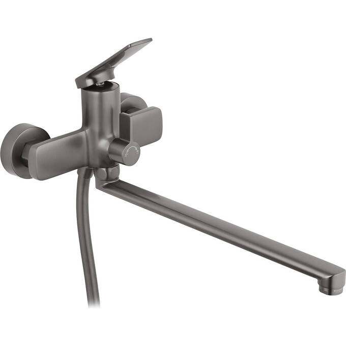 Смеситель для ванны Kroner KRP Makon Graphite Matt KRP Makon-GRP070 (матовый графит, с лейкой и шлангом), Цвет производителя: матовый графит, фото 2