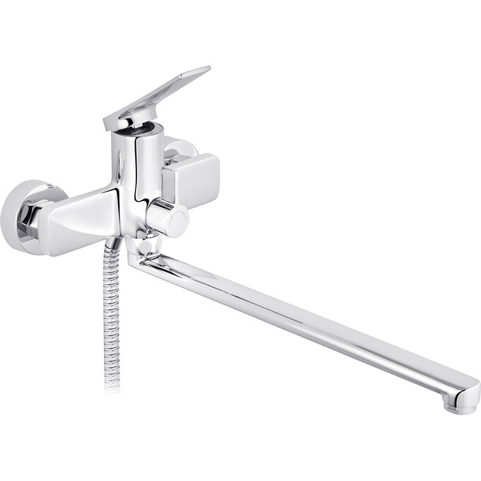 Смеситель для ванны Kroner KRP Makon Chrome KRP Makon-C070 (хром, с лейкой и шлангом), Цвет производителя: хром, фото 2