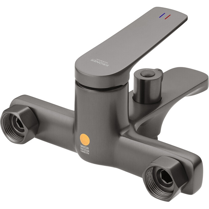 Смеситель для ванны Kroner KRP Makon Graphite Matt KRP Makon-GRP060 (матовый графит, с лейкой и шлангом), Цвет производителя: матовый графит, фото 3