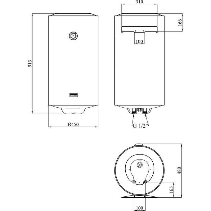 Бойлер Ariston Superlux 100V 1,5K EU2 4015006 (100 л, 1500 Вт, мокрий ТЕН), фото , изображение 2