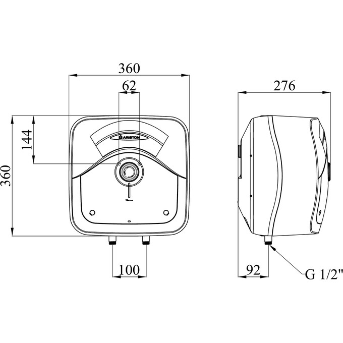 Бойлер Ariston Andris Rs 10/3 3100631 (10 л, 1200 Вт, мокрий ТЕН), фото , изображение 7