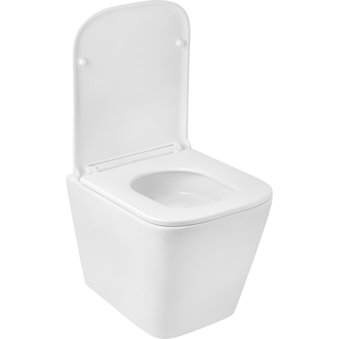 Безободковый подвесной унитаз Kroner Eifel Tornado WHI493436 (EifelWHI493436, с сиденьем), фото 2