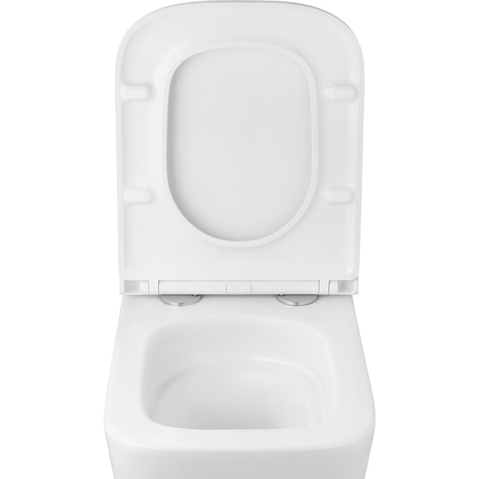 Безободковый подвесной унитаз Kroner Eifel Tornado WHI493436 (EifelWHI493436, с сиденьем), фото 4