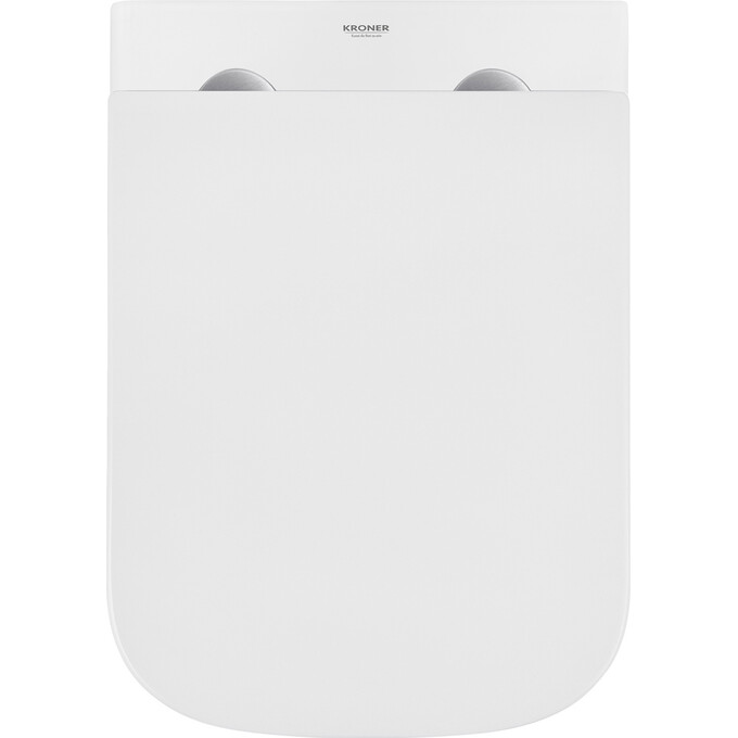 Безободковый подвесной унитаз Kroner Eifel Tornado WHI493436 (EifelWHI493436, с сиденьем), фото 7