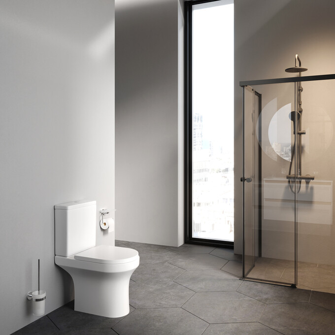 Безободковый унитаз-компакт Am.Pm X-Joy CXA8601SC (с сиденьем), фото 3