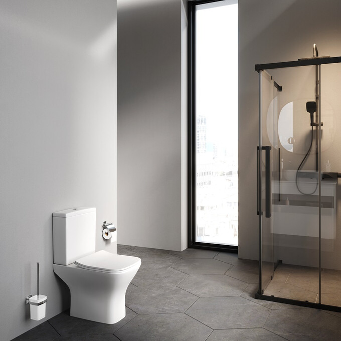 Безободковый унитаз-компакт Am.Pm Gem CGA8601SC (с сиденьем), фото 3