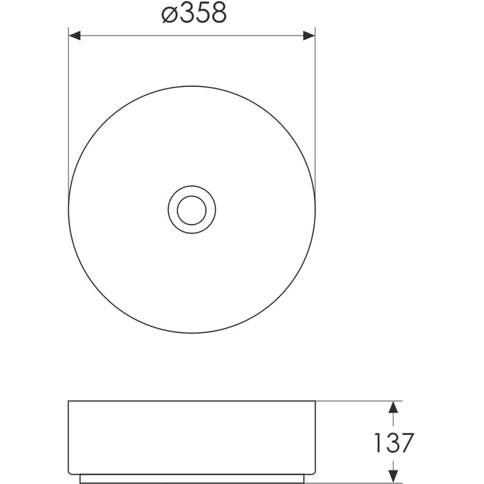 Умывальник Imprese Matt Pink i11102MP (36 см, розовый матовый), Доступные размеры: 36 x 36, Цвет производителя: розовый матовый, фото 2