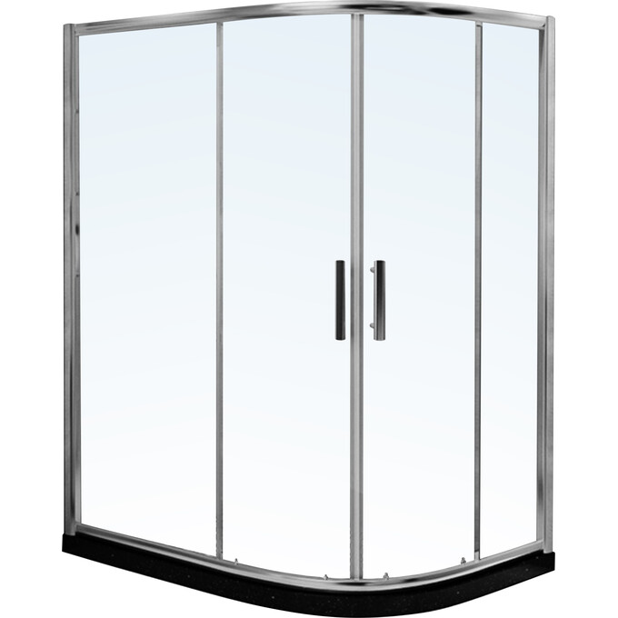 Душова кабіна RJ Chrome K9177-FBM-1024 left (120x90 см, скло прозоре, профіль хром), Доступні розміри: 120 x 90 L, Колір виробника: хром, фото 