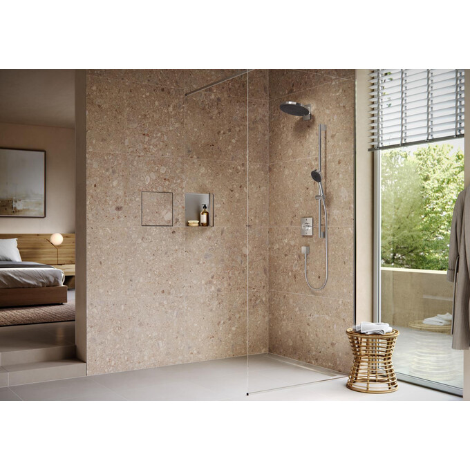 Змішувач прихованого монтажу для ванни з термостатом Hansgrohe ShowerSelect Comfort E Chrome 15572000+01500180 (хром, внутрішня частина в комплекті), Колір виробника: хром, фото , изображение 4