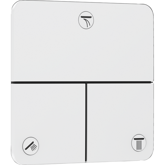 Переключатель на 3 потребителя Hansgrohe ShowerSelect Comfort Q Matt White 15587700 (белый матовый), Цвет производителя: белый матовый, фото 