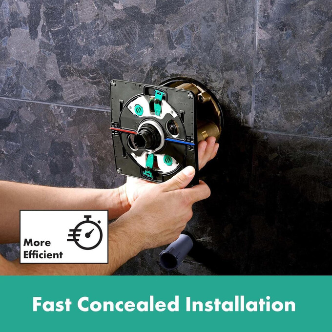 Змішувач прихованого монтажу для ванни з термостатом Hansgrohe ShowerSelect Comfort E Chrome 15572000+01500180 (хром, внутрішня частина в комплекті), Колір виробника: хром, фото , изображение 15