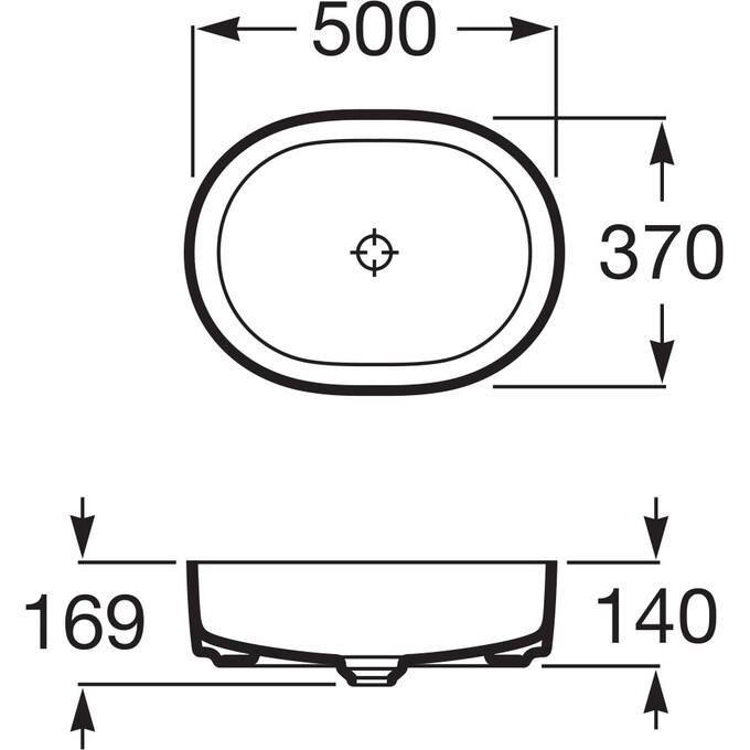 Умывальник Roca Inspira Beige A327520650 (50x37 см, бежевый), фото 2
