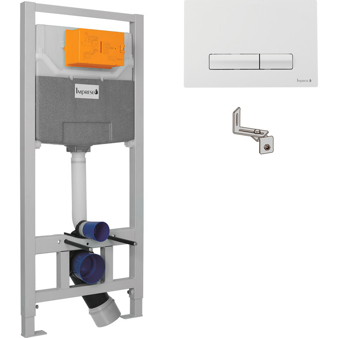 Инсталляция для унитаза 3 в 1 Imprese I-Frame i9120W (с клавишей смыва и креплением к стене), фото 