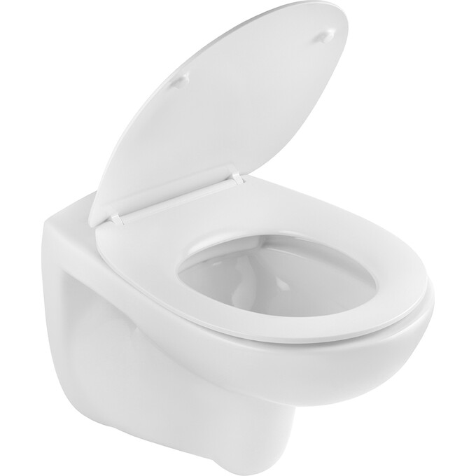 Комплект унитаз с инсталляцией 4 в 1 UA38971574A: подвесной унитаз с сиденьем Kroner Oker WHI533536 + инсталляция с креплением Grohe Solido 38971000 + клавиша смыва Grohe Surf 38574000, фото 6