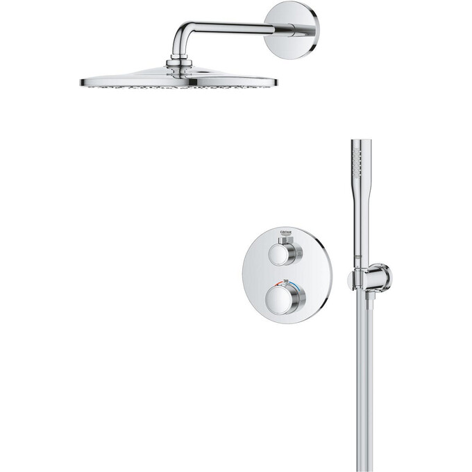 Душова система з термостатом Grohe Grohtherm Rainshower Mono 310 Chrome 34869000 (прихованого монтажу), фото , изображение 6