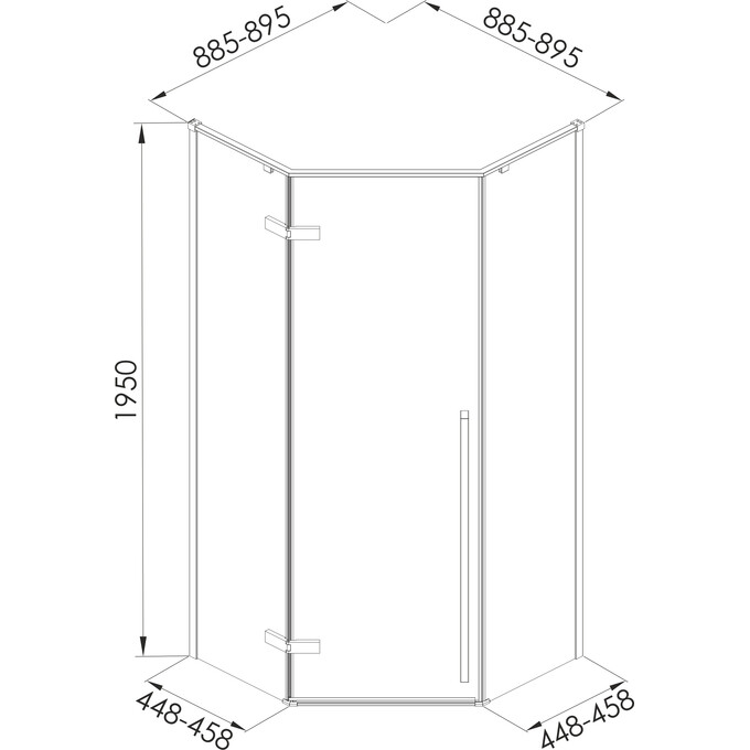 Душевая кабина Imprese Vaclav Chrome s6408695 (90x90 см, стекло прозрачное, профиль хром), фото 2