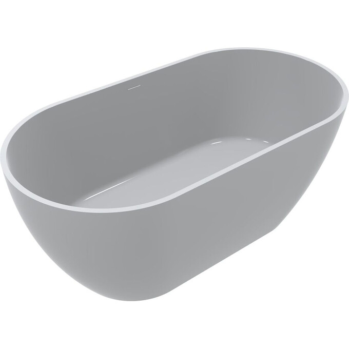 Мармурова ванна Miraggio Greenland Miramarble 8814302 (155x80 см, окремостояча), Доступні розміри: 155x80, Технологія виробництва: Miramarble, Колір виробника: білий глянець, фото 