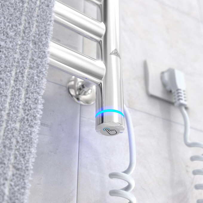 Электрический полотенцесушитель Laris Классик Премиум П11 S3 73207805 (500x900, хром/белый/черный/золото/бронза, правый, сенсорный, с таймером), фото 5