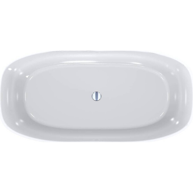 Мраморная ванна Miraggio Santorini Miramarble 0000609 (164x80 см, отдельностоящая), Технология производства: Miramarble, Цвет производителя: белый глянец, фото 6