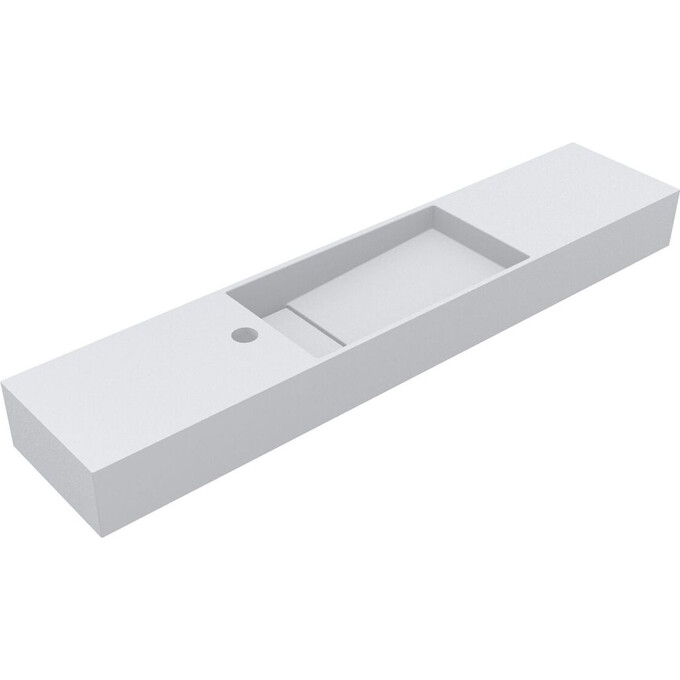 Умивальник-стільниця Miraggio Toni 1050 Mirasoft 8814595 (105x22 см, білий матовий, з крилом), Доступні розміри: 105 x 22, Технологія виробництва: Mirasoft Technology, фото 