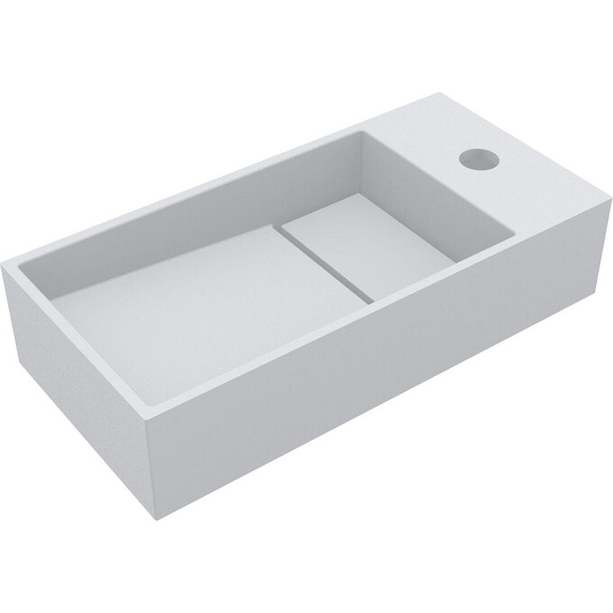 Умивальник Miraggio Toni 450 L Mirasoft 8814209 (45x22 см, білий матовий), Доступні розміри: 45 x 22 L, Технологія виробництва: Mirasoft Technology, фото 