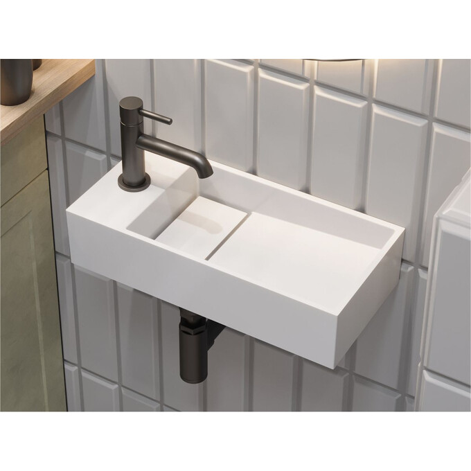 Умивальник Miraggio Toni 450 R Miramarble 8814210 (45x22 см), Доступні розміри: 45 x 22 R, Технологія виробництва: Miramarble, фото , изображение 2