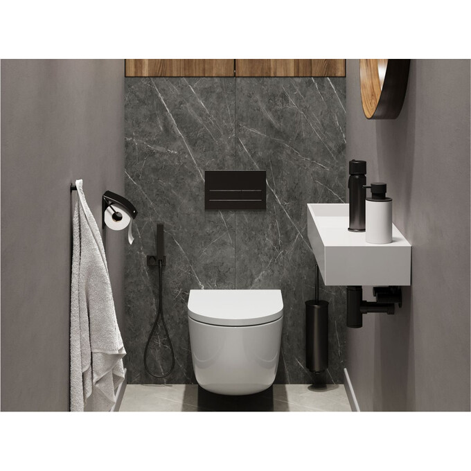 Умивальник Miraggio Toni 650 L Miramarble 8814235 (65x22 см, з крилом), Доступні розміри: 65 x 22 L, Технологія виробництва: Miramarble, фото , изображение 4