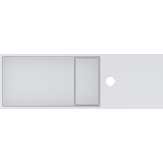 Умивальник Miraggio Toni 650 L Mirasoft 8814237 (65x22 см, білий матовий, з крилом), Доступні розміри: 65 x 22 L, Технологія виробництва: Mirasoft Technology, фото , изображение 3