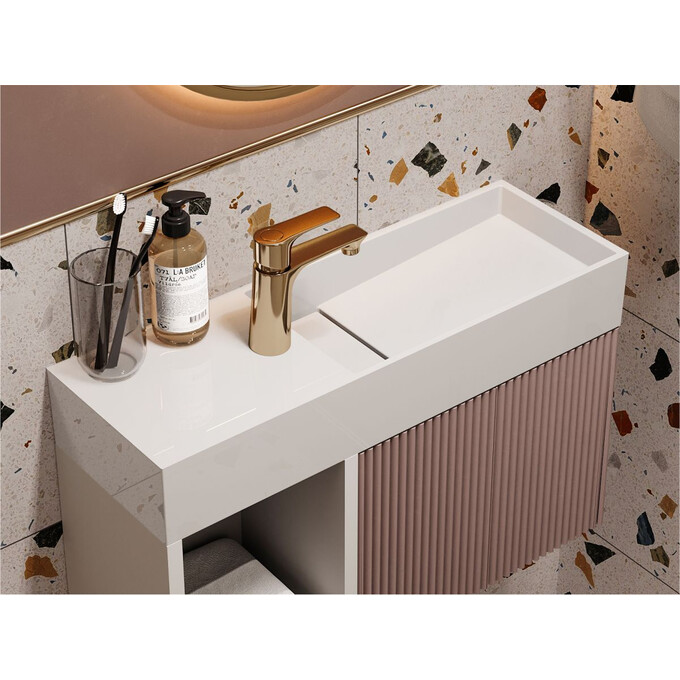 Умивальник Miraggio Toni 650 Miramarble 8814587 (65x22 см, з крилом), Доступні розміри: 65 x 22, Технологія виробництва: Miramarble, фото , изображение 2