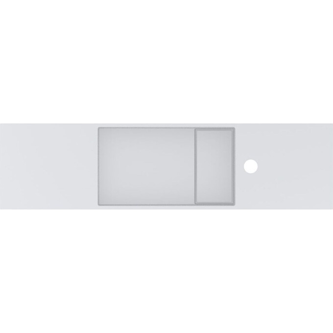 Умивальник-стільниця Miraggio Toni 850 L Miramarble Matt 8814205 (85x22 см, білий матовий, з крилом), Доступні розміри: 85 x 22 L, Технологія виробництва: Miramarble Matt, фото , изображение 3