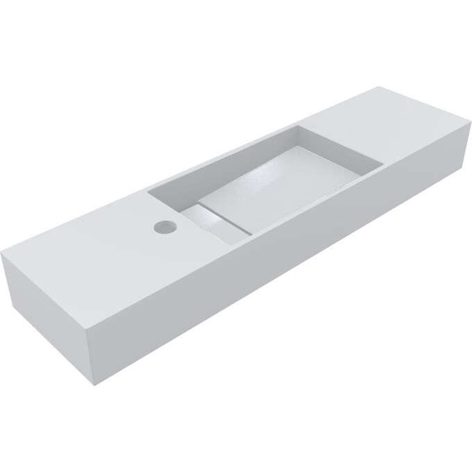 Умивальник-стільниця Miraggio Toni 850 R Miramarble 8814193 (85x22 см, з крилом), Доступні розміри: 85 x 22 R, Технологія виробництва: Miramarble, фото 