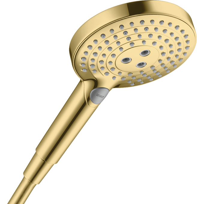 Лейка для душа Hansgrohe Raindance Select S 120 Polished Gold Optic 26530990 (полированная золотая, трехрежимная), Цвет производителя: полированное золото, фото 