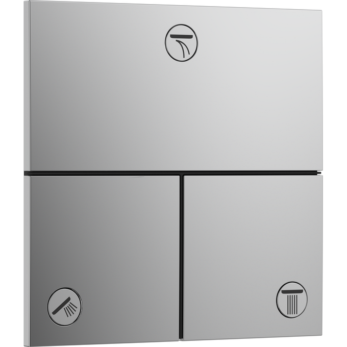 Переключатель на 3 потребителя Hansgrohe ShowerSelect Comfort E Chrome 15573000+01500180 (хром, внутренняя часть в комплекте), Цвет производителя: хром, фото 5