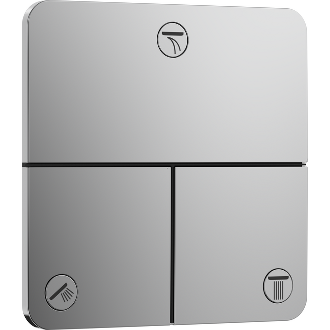 Переключатель на 3 потребителя Hansgrohe ShowerSelect Comfort Q Chrome 15587000+01500180 (хром, внутренняя часть в комплекте), Цвет производителя: хром, фото 2