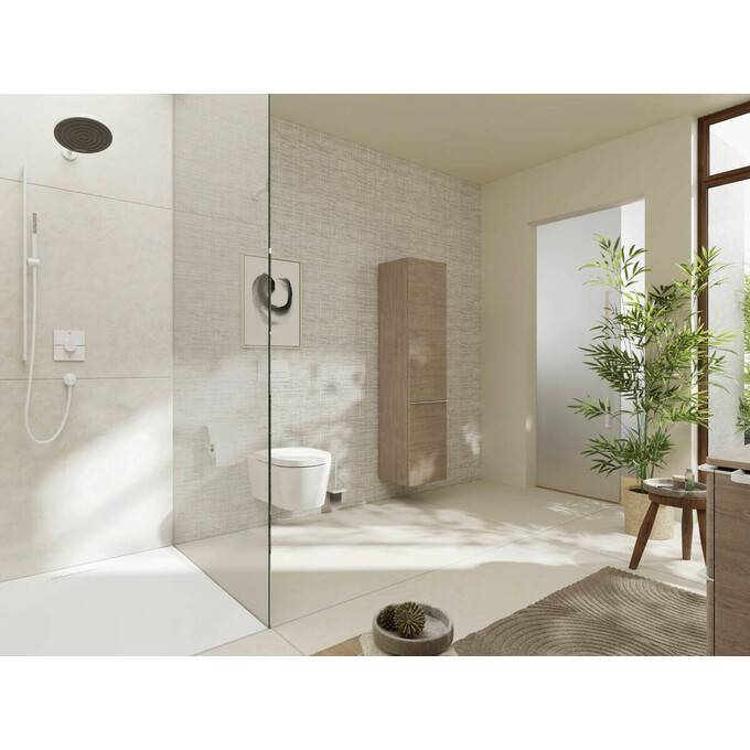 Смеситель скрытого монтажа с термостатом для ванны Hansgrohe ShowerSelect Comfort Q Matt White 15583700+01500180 (белый матовый, внутренняя часть в комплекте), Цвет производителя: белый матовый, фото 2