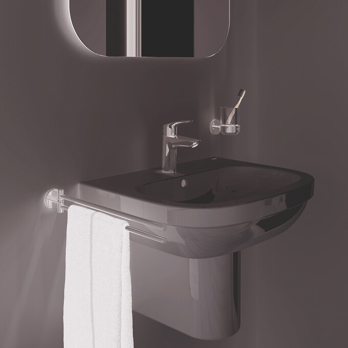 Змішувач для умивальника Grohe Eurosmart S-Size Chrome 23922003 (з донним клапаном), фото , изображение 3