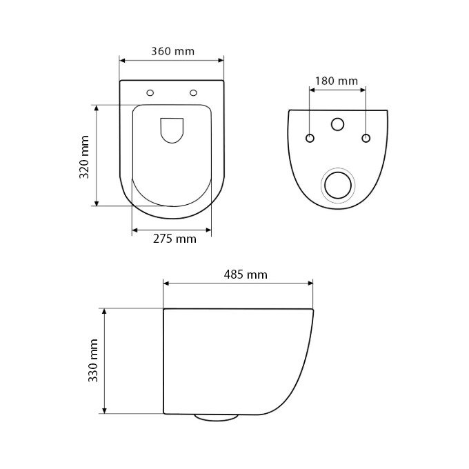 Безободковый подвесной унитаз VBI Vulcano White Matt VBI-020415 (белый матовый, с сиденьем), Цвет производителя: белый матовый, фото 8