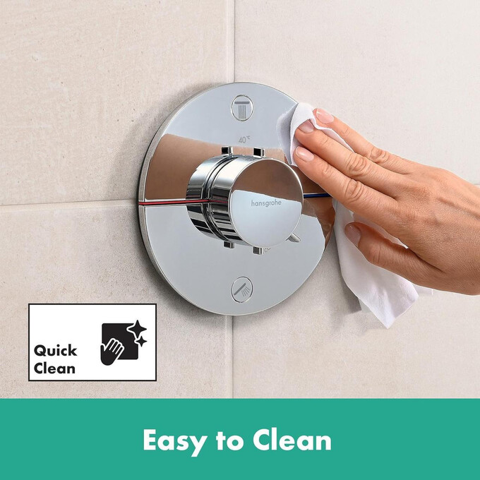 Смеситель скрытого монтажа для ванны с термостатом Hansgrohe ShowerSelect Comfort S Chrome 15554000+01500180 (хром, внутренняя часть в комплекте), Цвет производителя: хром, фото 8