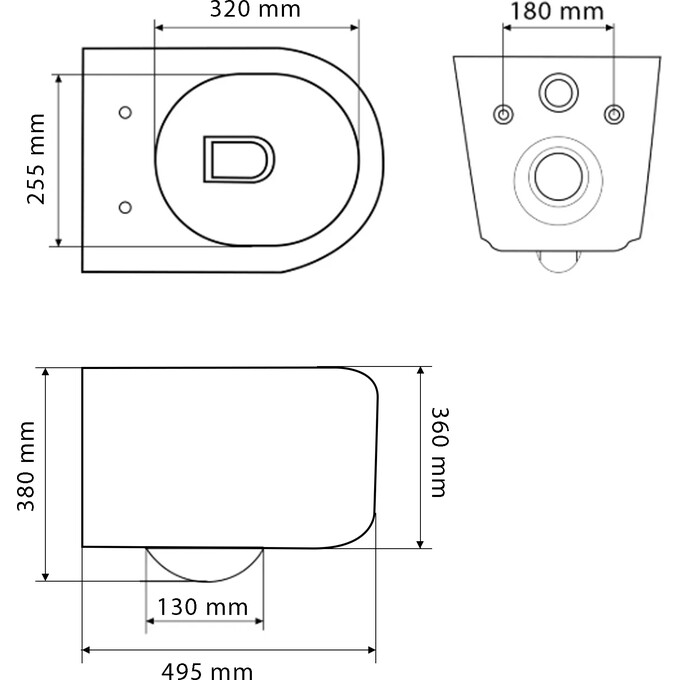 Безободковый подвесной унитаз VBI Torcello White Gloss VBI-020800 (с сиденьем), фото 7